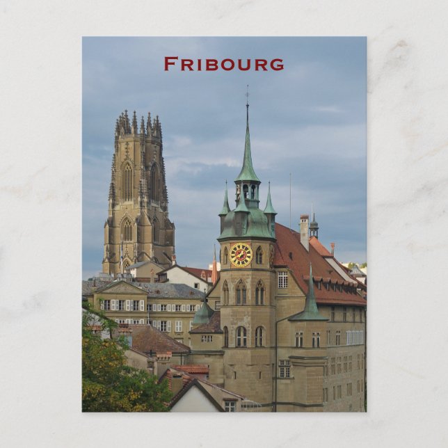 Fribourg Architecture Switzerland Postcard (Front)