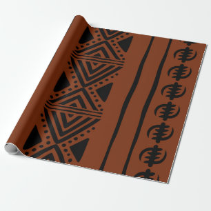 frican Mudcloth Inspired Wrapping Paper
