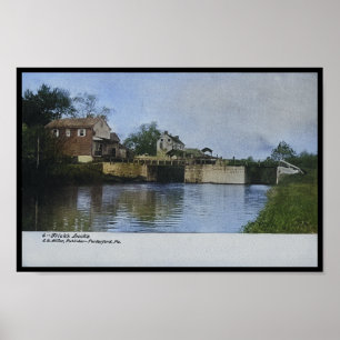 Frick's Locks Schuylkill Canal Lock House Poster