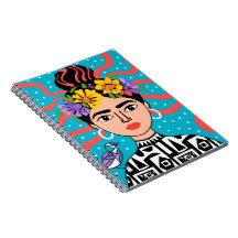 Frida Inspired Floral Notebook - Boho Mexican Folk