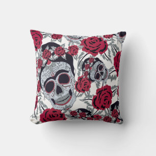 Frida Kahlo  and roses  Cushion