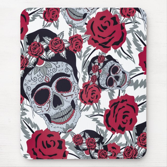 Frida Kahlo  and roses  Mouse Pad (Front)