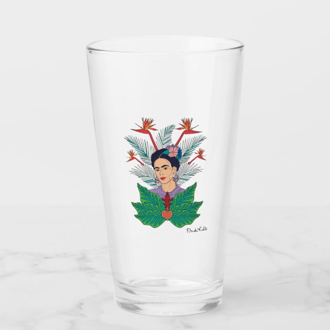 Frida Kahlo | Birds of Paradise Floral Graphic Glass (Front)