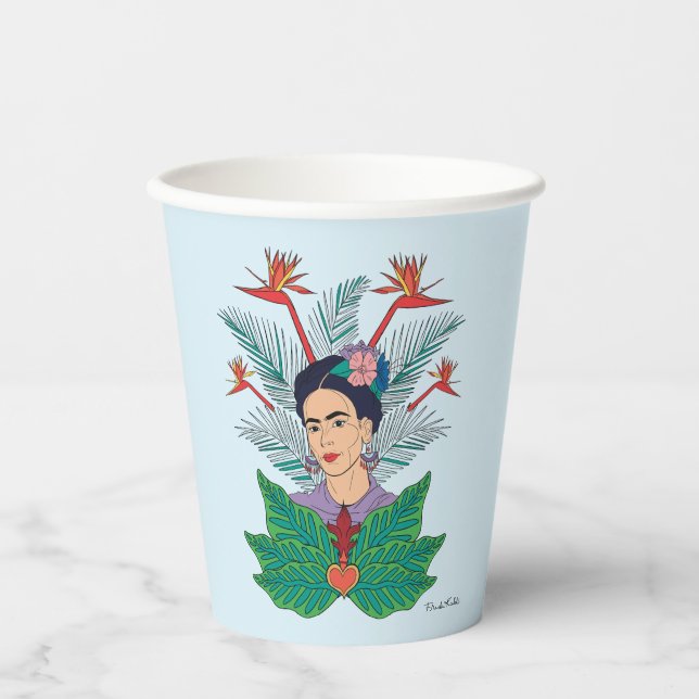 Frida Kahlo | Birds of Paradise Floral Graphic Paper Cups (Front)