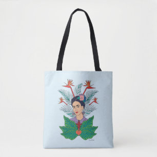 Frida Kahlo Birds of Paradise Floral Graphic Tote Bag