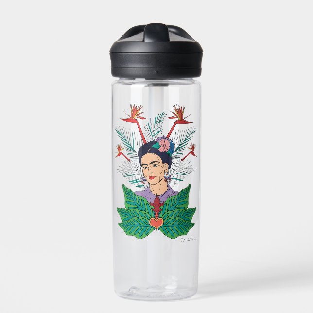 Frida Kahlo | Birds of Paradise Floral Graphic Water Bottle (Front)