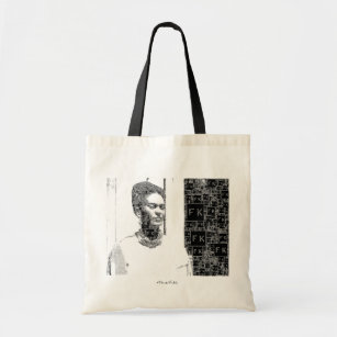 Frida Kahlo Black and White Portrait Tote Bag