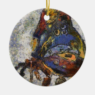Frida Kahlo Butterfly Monet Inspired Ceramic Ornament