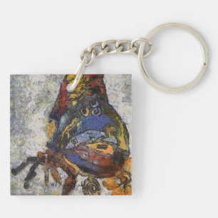 Frida Kahlo Butterfly Monet Inspired Key Ring