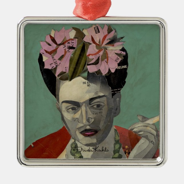 Frida Kahlo by Garcia Villegas Metal Ornament (Front)