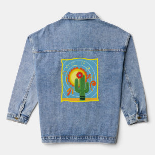 Frida Kahlo Cactus Graphic Denim Jacket