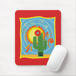 Frida Kahlo Cactus Graphic Mouse Pad