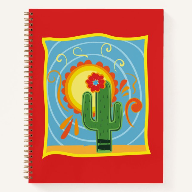 Frida Kahlo Cactus Graphic Notebook (Front)