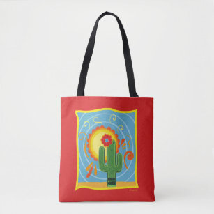 Frida Kahlo Cactus Graphic Tote Bag