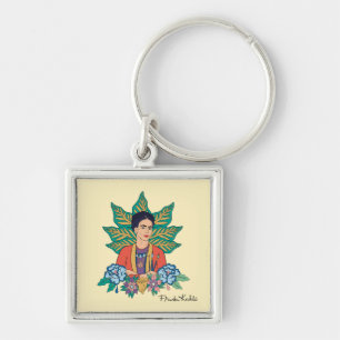 Frida Kahlo Colorful Floral Graphic Key Ring