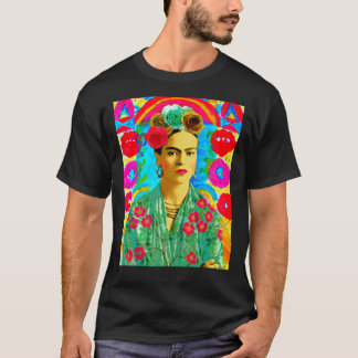 Frida Kahlo Colourful Floral Classic T-Shirt