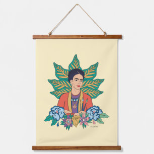 Frida Kahlo Colourful Floral Graphic Hanging Tapestry