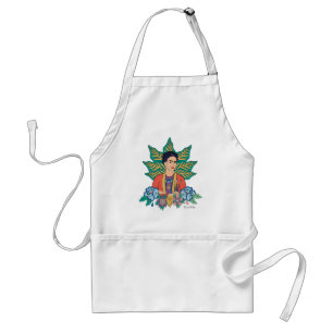 Frida Kahlo Colourful Floral Graphic Standard Apron