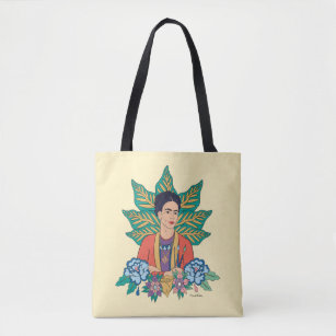 Frida Kahlo Colourful Floral Graphic Tote Bag