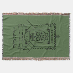 Frida Kahlo Coyoacán Throw Blanket