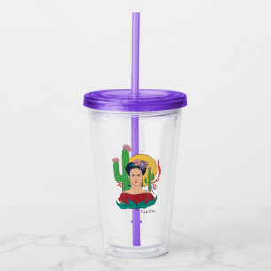 Frida Kahlo Desert Graphic Acrylic Tumbler