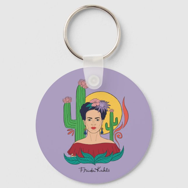 Frida Kahlo Desert Graphic Key Ring (Front)