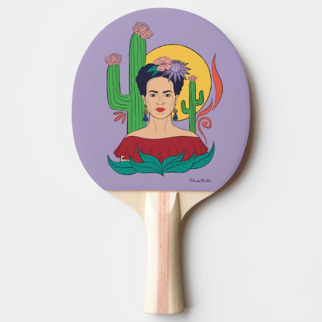 Frida Kahlo Desert Graphic Ping Pong Paddle (Front)