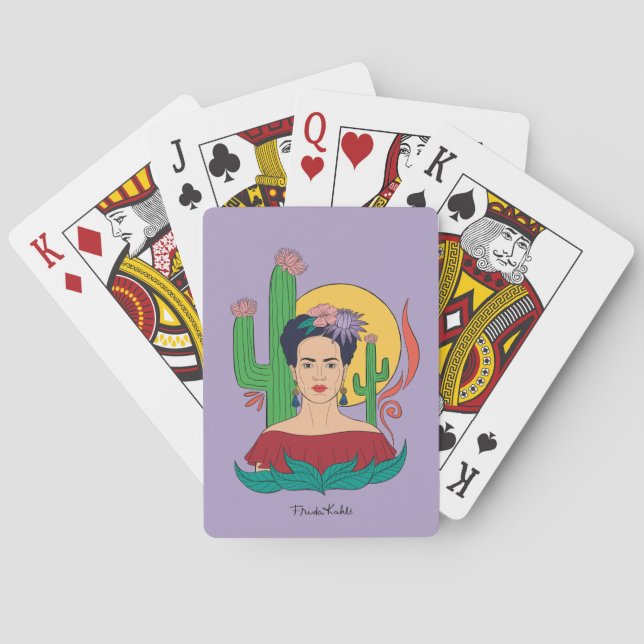 Frida Kahlo Desert Graphic Playing Cards (Back)