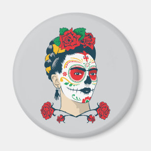 Frida Kahlo El Día de los Muertos Magnet