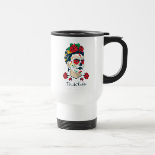 Frida Kahlo   El Día de los Muertos Travel Mug