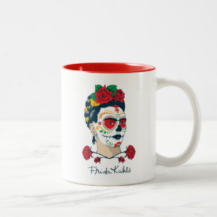 Frida Kahlo   El Día de los Muertos Two-Tone Coffee Mug