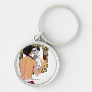 Frida Kahlo en el Espejo Portrait Key Ring