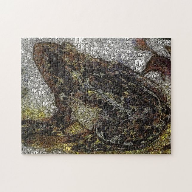 Frida Kahlo FK-Style Frog Painting 2 Jigsaw Puzzle (Horizontal)