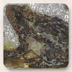 Frida Kahlo FK-Style Frog Painting Coaster