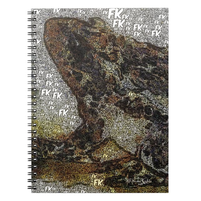 Frida Kahlo FK-Style Frog Painting Notebook (Front)