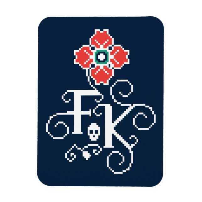 Frida Kahlo | Floral Tribute Magnet (Vertical)