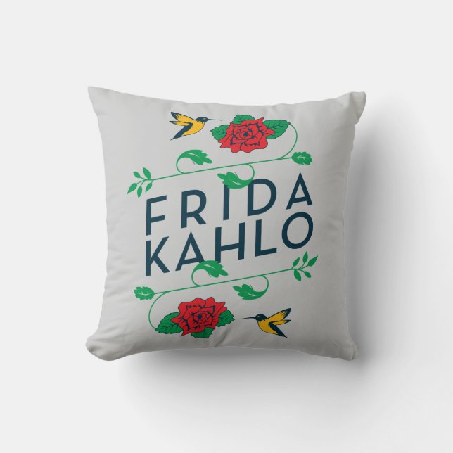 Frida Kahlo | Floral Typography Cushion (Front)