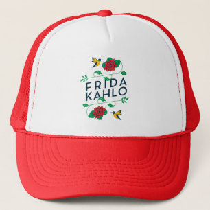 Frida Kahlo   Floral Typography Trucker Hat