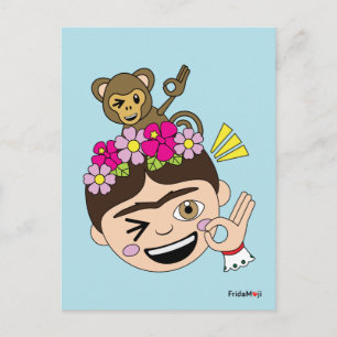 Frida Kahlo   FridaMoji - A OK Postcard