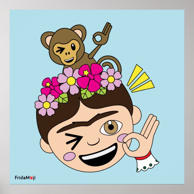 Frida Kahlo | FridaMoji - A OK Poster (Front)