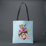 Frida Kahlo | FridaMoji - A OK Tote Bag<br><div class="desc">Frida smiles,  laughs,  sheds tears of joy and so much more! This cute FridaMoji features a monkey with a fun floral crown.</div>