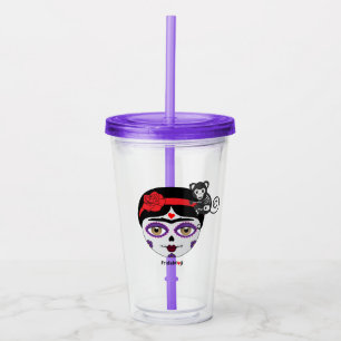 Frida Kahlo FridaMoji - Day of the Dead Acrylic Tumbler