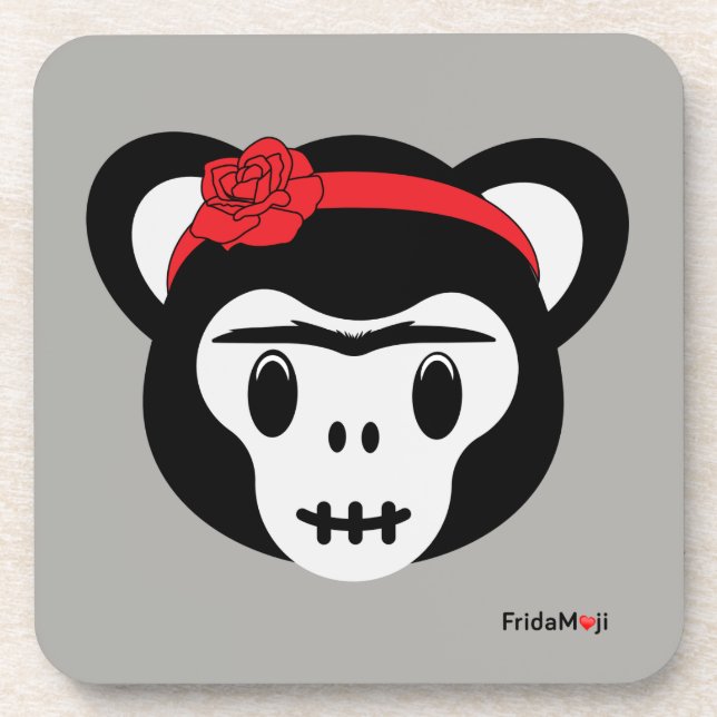 Frida Kahlo | FridaMoji - Day of the Dead Monkey Coaster (Front)