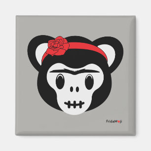 Frida Kahlo   FridaMoji - Day of the Dead Monkey Magnet