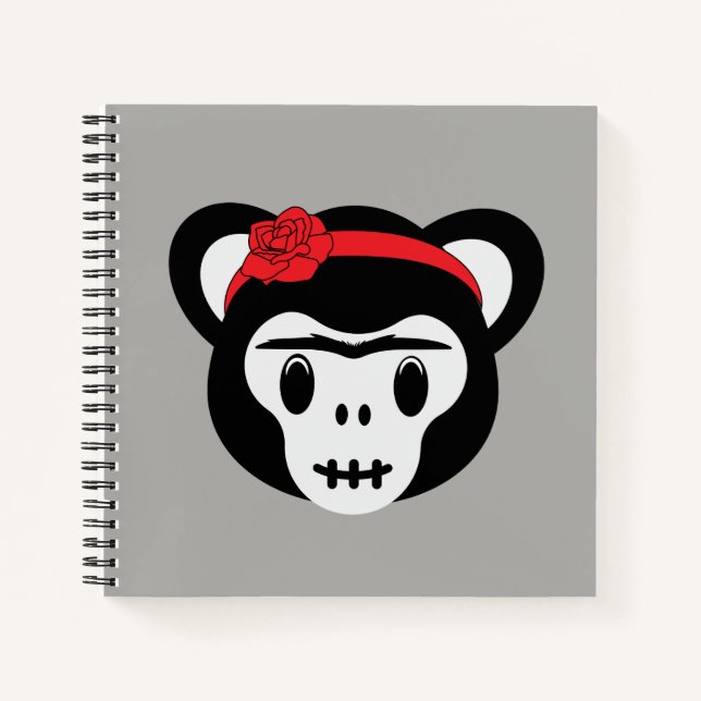Frida Kahlo | FridaMoji - Day of the Dead Monkey Notebook (Front)