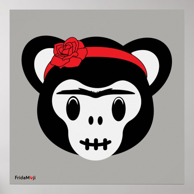 Frida Kahlo | FridaMoji - Day of the Dead Monkey Poster (Front)