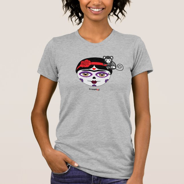 Frida Kahlo | FridaMoji - Day of the Dead T-Shirt (Front)