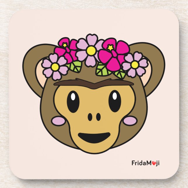 Frida Kahlo | FridaMoji - Monkey Coaster (Front)