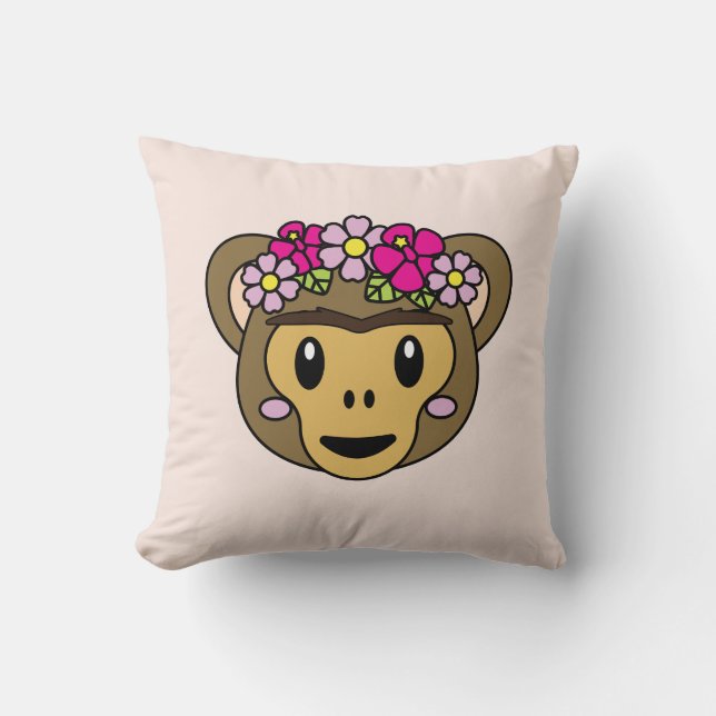 Frida Kahlo | FridaMoji - Monkey Cushion (Front)