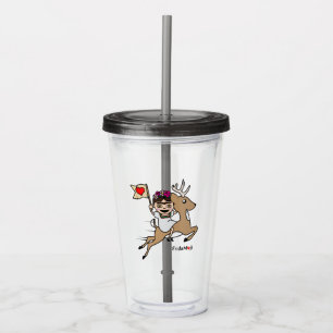 Frida Kahlo FridaMoji - Reindeer Acrylic Tumbler